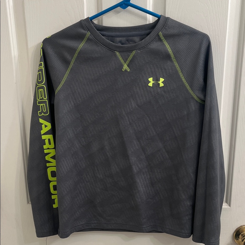 Under Armour Charcoal Shirt with Lime Accents